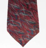 Vintage Keynote Terylene tie 1960s red and blue pattern working mens clothing